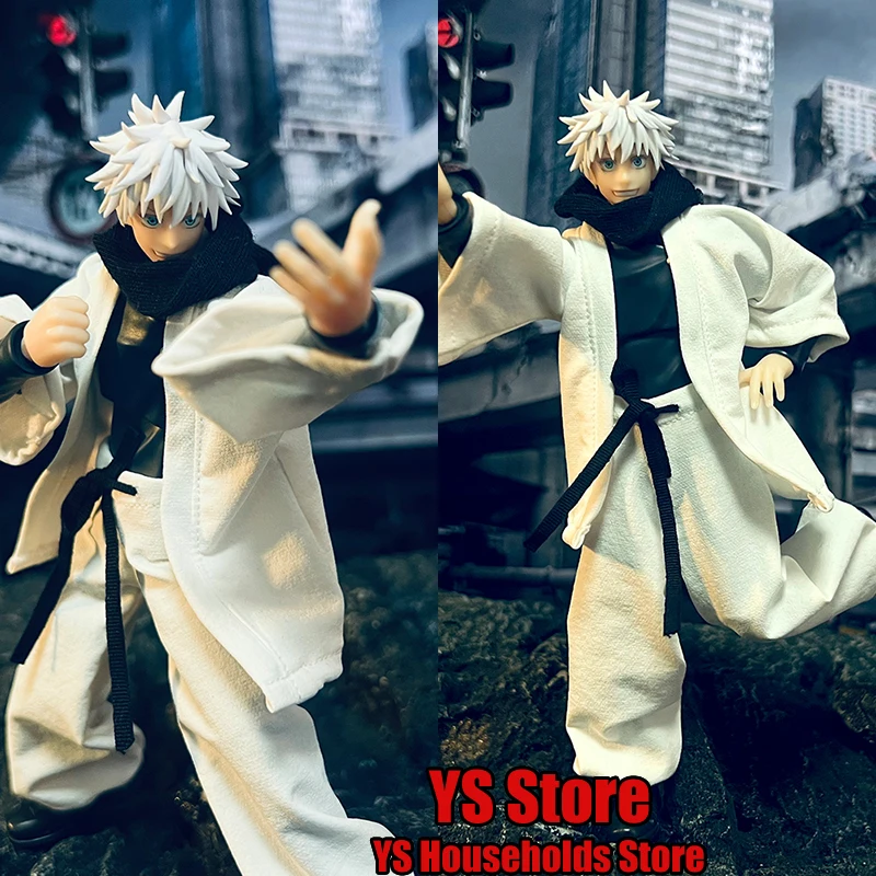 

1/12 Gojo Man Soldier Jujutsu Kaisen Anime Final Battle Combat Clothes Set Toys Accessory For 6" Shf Figure Body Cosplay