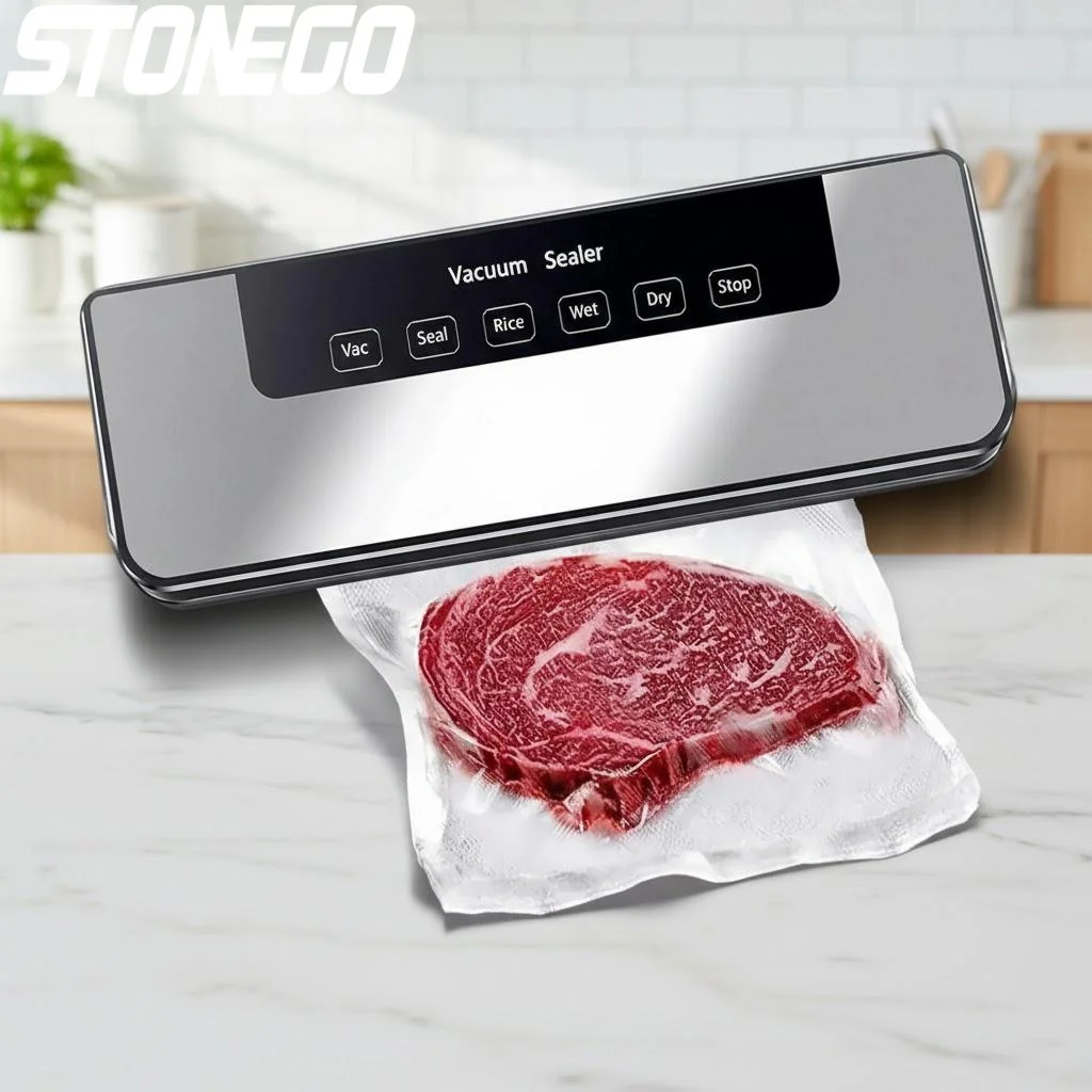 

Universal Automatic Vacuum Sealer Machine 65kPa Suction Power Dry Wet Food Preservation Packaging Equipment