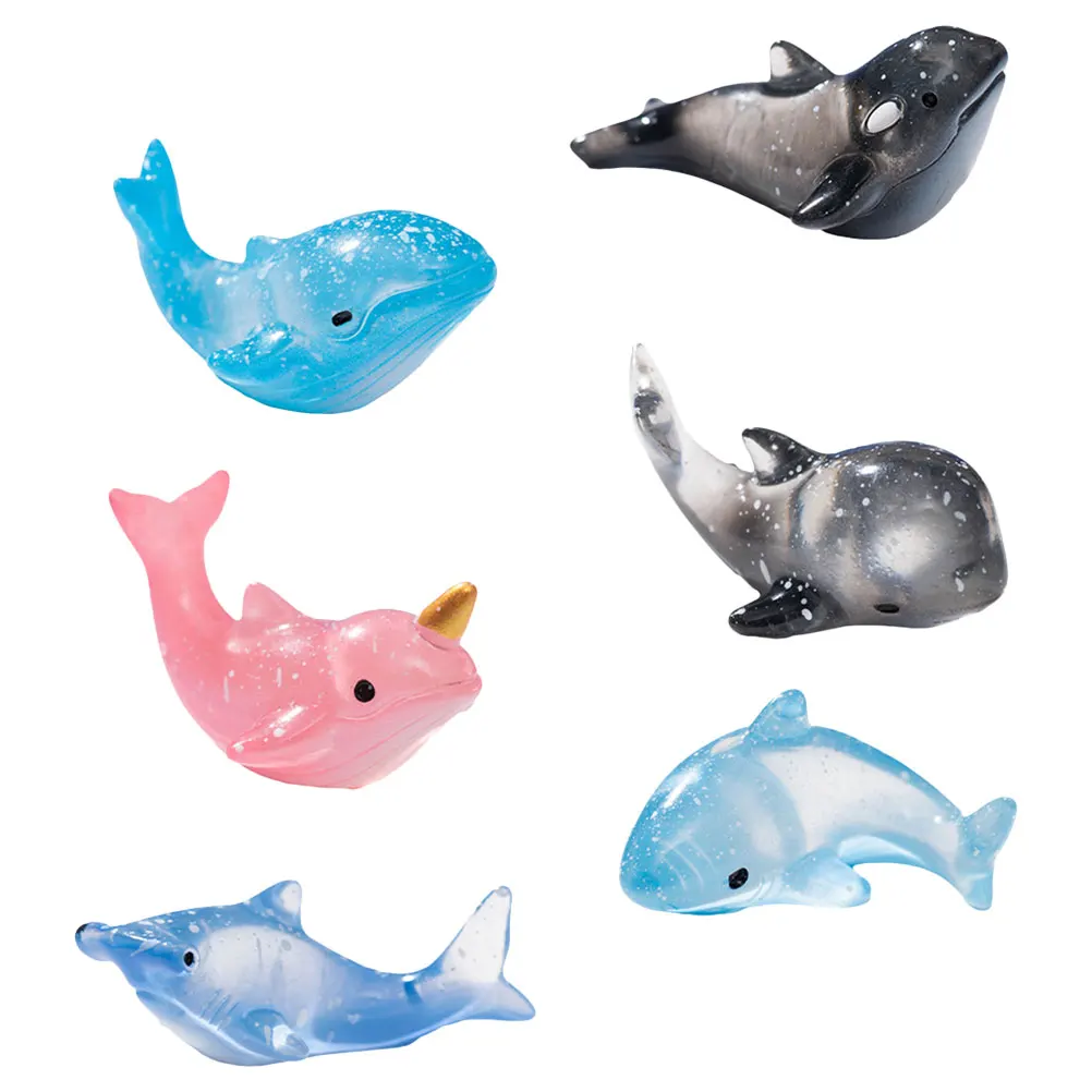 

Aquarium Fish Tank Decorations Miniature Animals Resin Whales Ornament