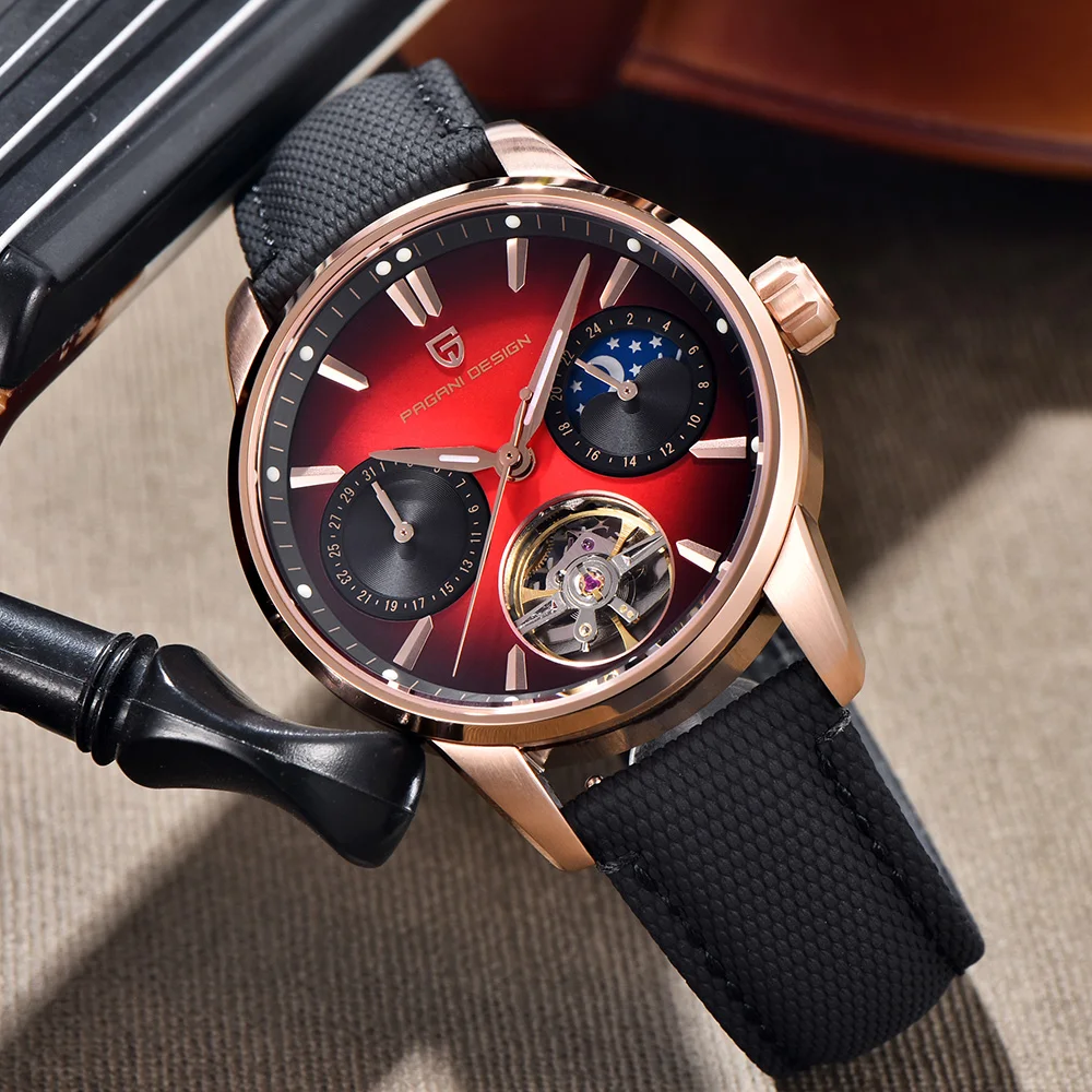 2025 جديد ساعة رجالي PAGANI تصميم فاخر ساعات آلية للرجل توربيون التلقائي ساعة اليد موضة الرياضة ساعة هدية صندوق