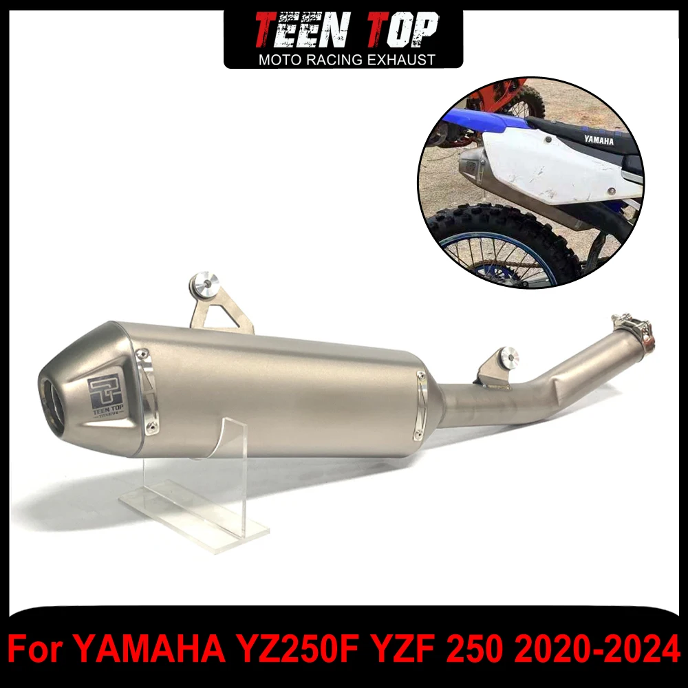 

Motorcycle Slip on Exhaust For Yamaha YZ250F YZF 250 WR250F 2020-2024 Exhaust Muffler Pipe Titanium Alloy 48mm yz250f 2019-2024