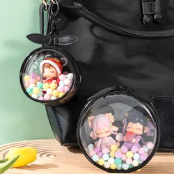 Şeffaf gizem kutusu Mini Anime bebek ekran çantası evrensel 9/12cm ekran kutusu taşınabilir saklama çantası bozuk para cüzdanı kulaklık çantası