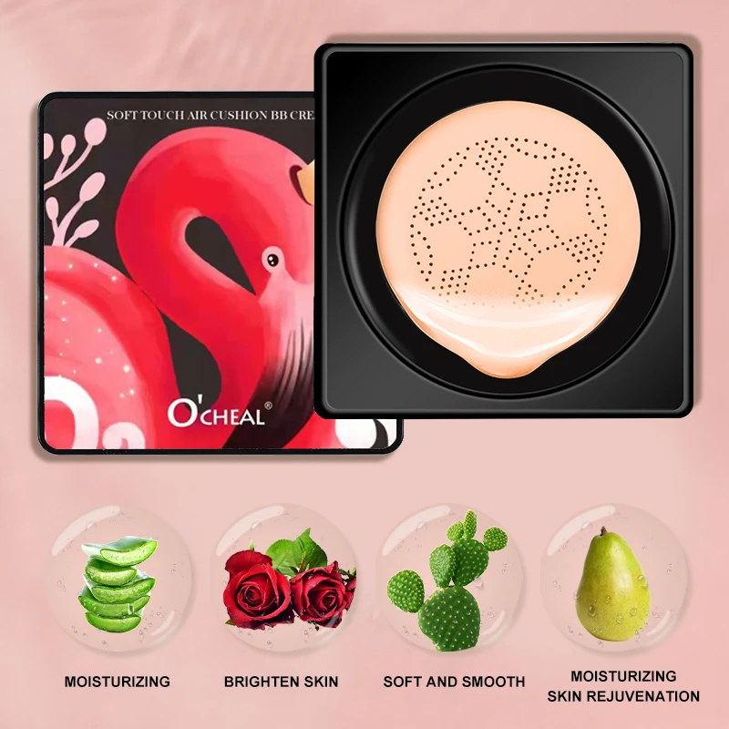 Mushroom Head Air Cushion BB Cream Foundation Cream for Face Makeup Concealer Air Cuhsion for Face Base with Whitening CC Cream