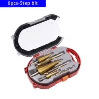 6-piece step drill saw drill set Titanium milling cutter 4-12 4-20 4-32 mm 3 6 8 mm metal core hole opener for woodworking