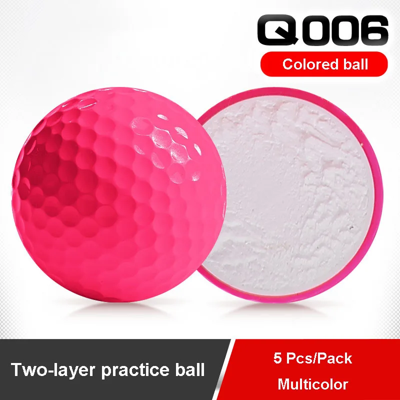 5Pcs/Pack PGM Golf Color Ball New Golf Color Ball Two/Three Layer Practice Ball Multi Color Solid Ball  Q006