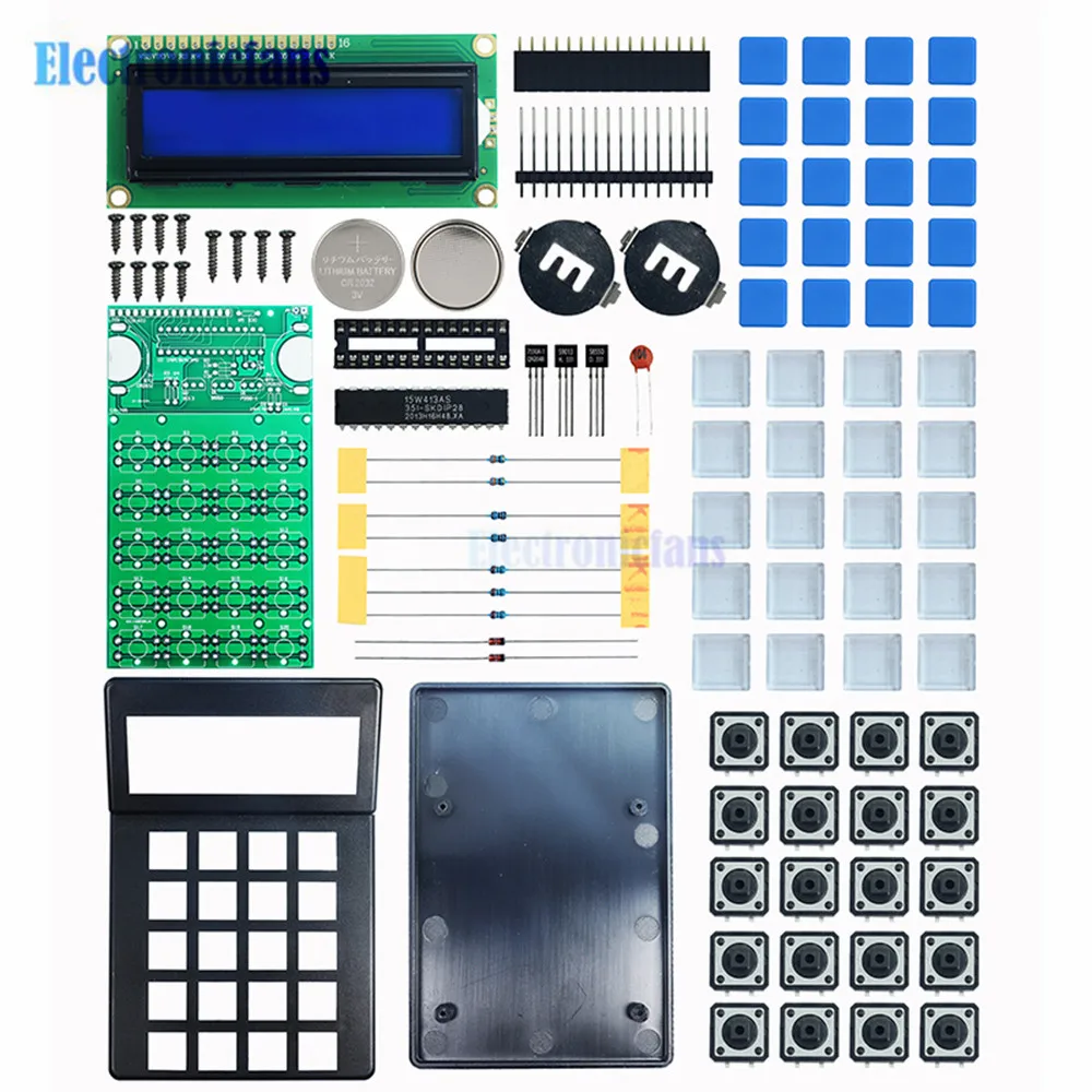 Imagem -02 - Produção Eletrônica Calculadora Kit Microcontrolador Experiência de Treinamento Soldagem Exercício Solto Tela Lcd Faça Você Mesmo 51 Lcd1062