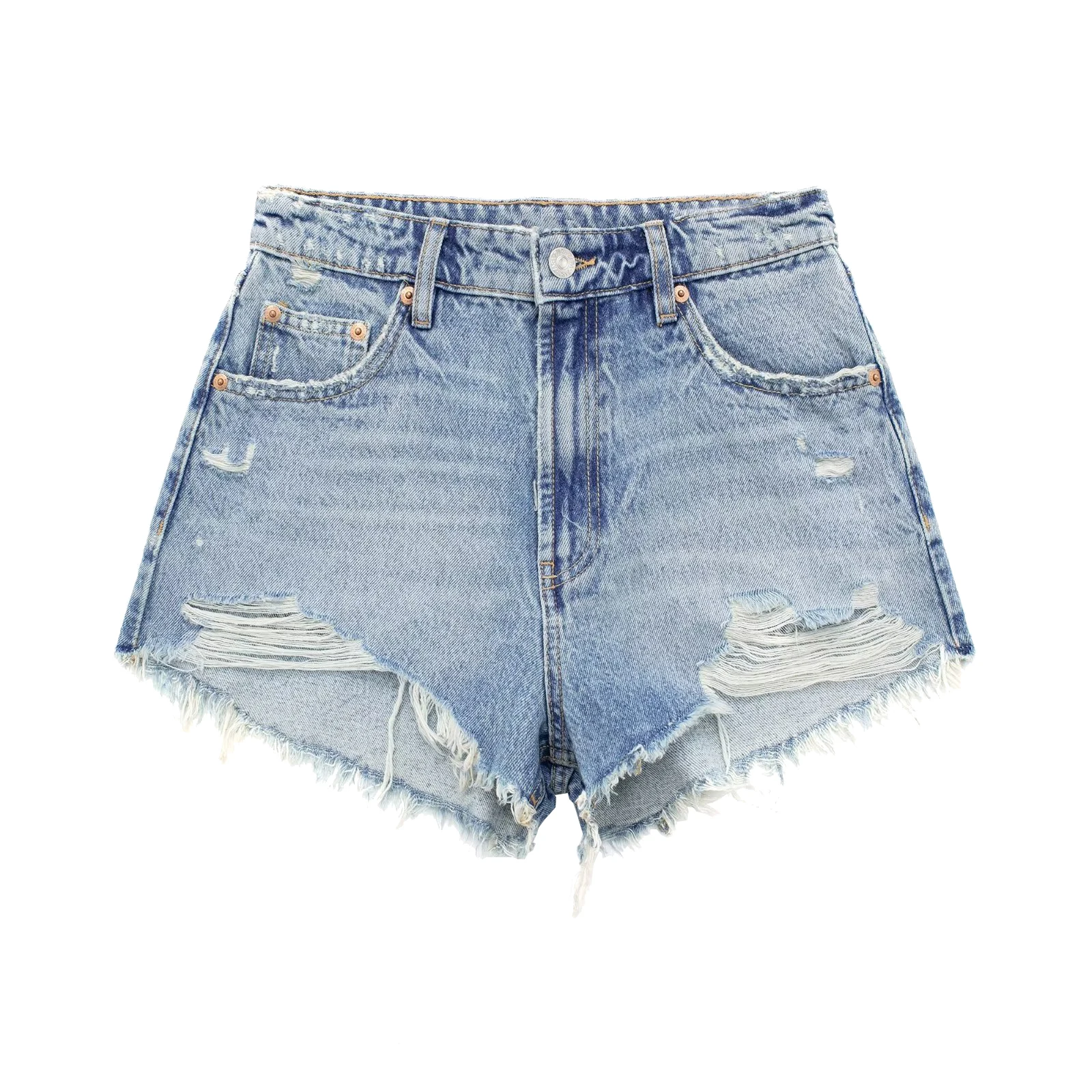 

European style Sexy Women Denim Shorts Summer High Waist Hole Ripped Hot Pants Casual Slim Fit Spicy Girls Short Pants