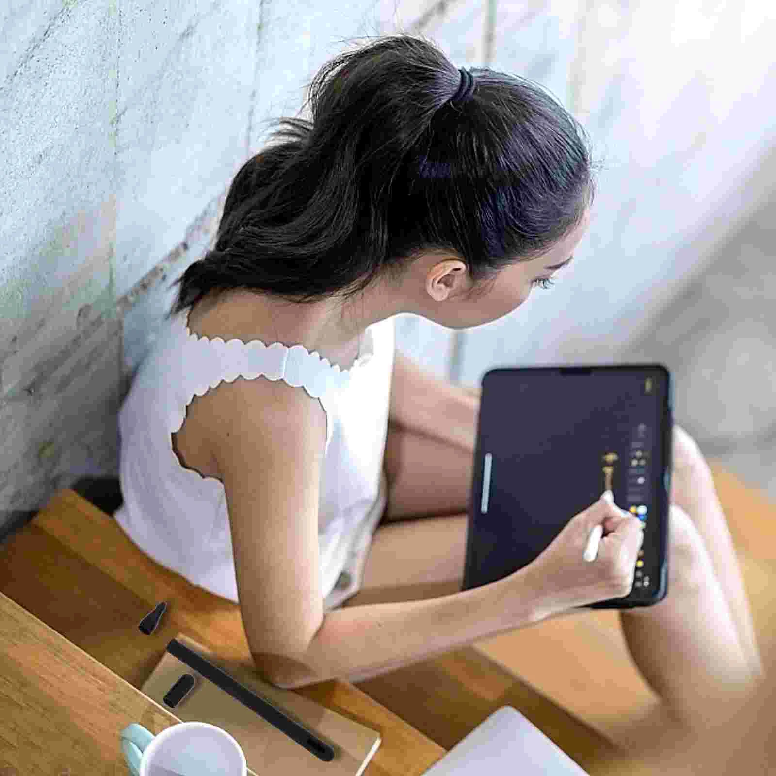 2 Sets Silicone Pen Case Silica Gel Stylus Holder Sleeve