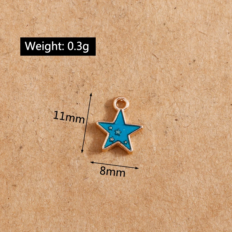 10 Stück Mix Emaille Galaxie Planet Raum Charms für Halsketten Armband Ohrringe Mond Sterne Anhänger DIY Schmuck Herstellung Zubehör – Detail 15