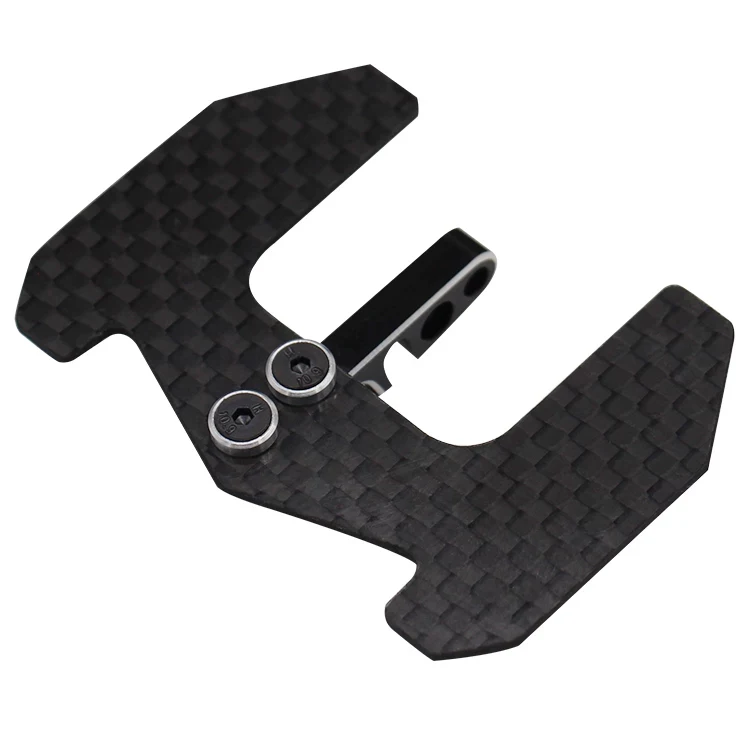 HOT RACING Tamiya T3-01 1/10 Drift Rear Graphite Wing w/ CNC Aluminum Mount Black TTDR40G01 Hop-up