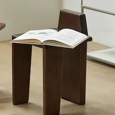 Solid Wood, Medieval, Simple, Stool, Dining Chair, Home, Chair, Back Chair, Makeup, Retro, Living Room