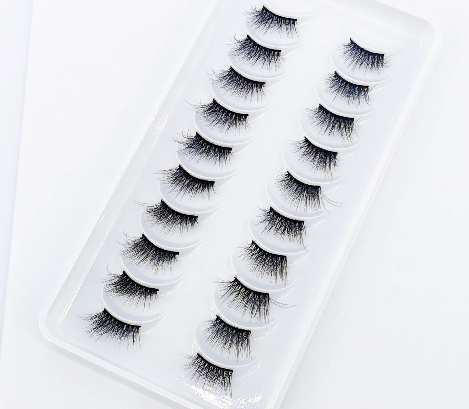 10Pairs Half Lashes Makeup 3D Mink Eyelashes New Design Cat Eye Lashes Fluffy Natural Mink Lashes Makeup Tools Eyelash Extension