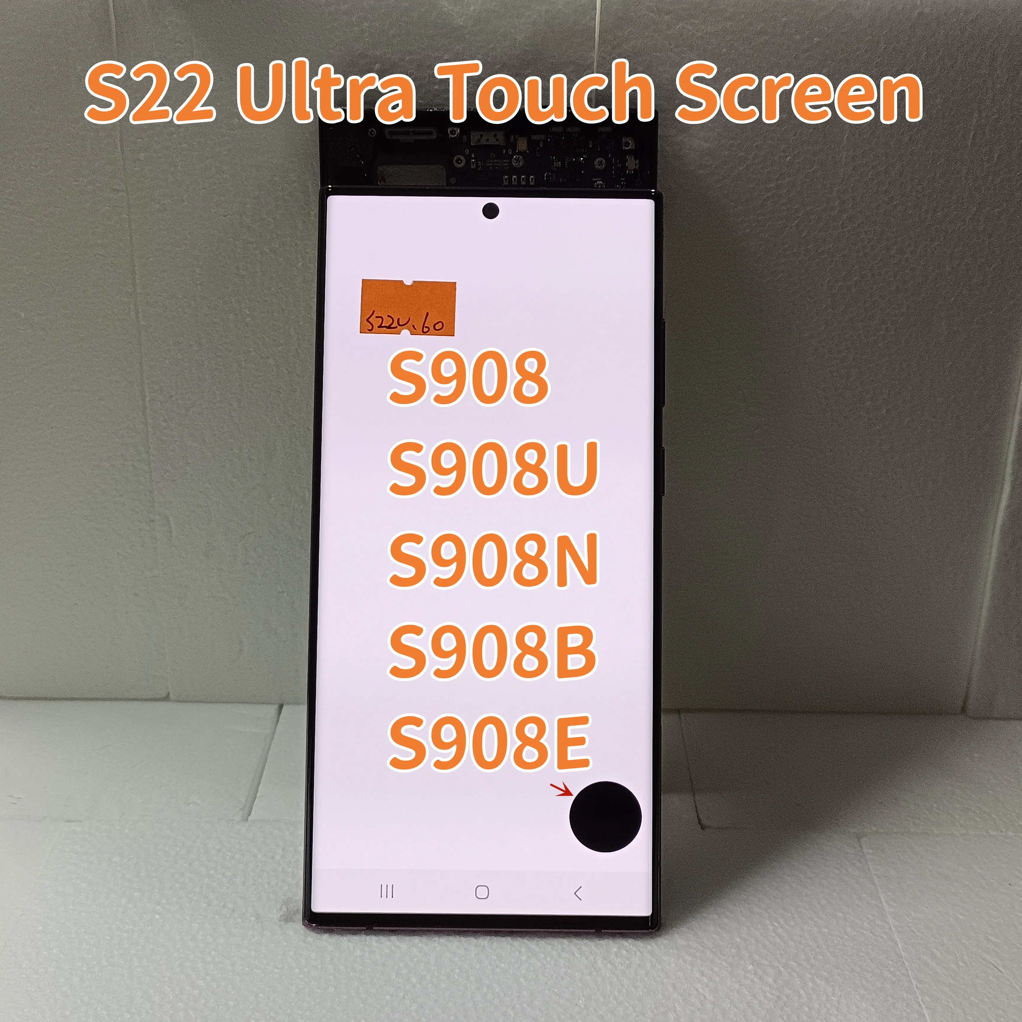 AMOLED LCD For Samsung Galaxy S22 Ultra 5G S908 S908B S908U S908N S9080 Touch Screen Digitizer For S22 Ultra Display With Dot