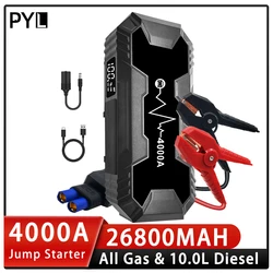 4000A Portable Car Jump Starter 26800mAh Power Bank Booster Battery For 12V Car Emergency Booster Starter Starting Device