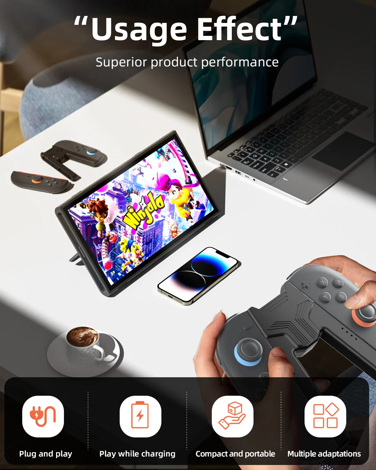 充電グリップブラケットスイッチ 2/1 ジョイコンハンドルゲームコントローラグリップ充電ステーション任天堂スイッチアクセサリー