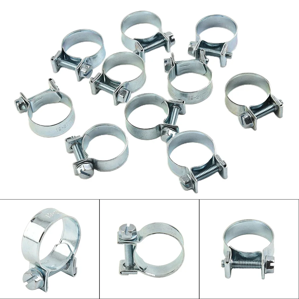 Fuel Hose Clamps Mini Hose Clamps Mini Hose Clamps 10pcs For Household Appliances Hose Clips 19-21mm Automotive Hoses