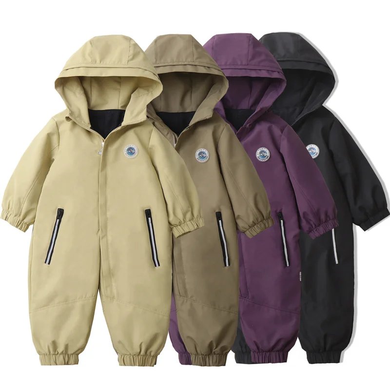 Children Ski Suit Coat Autumn Thicken Baby Jumpsuit Warm Children Jacket Hooded Kids Snowsuit Clothes 1-5 Years