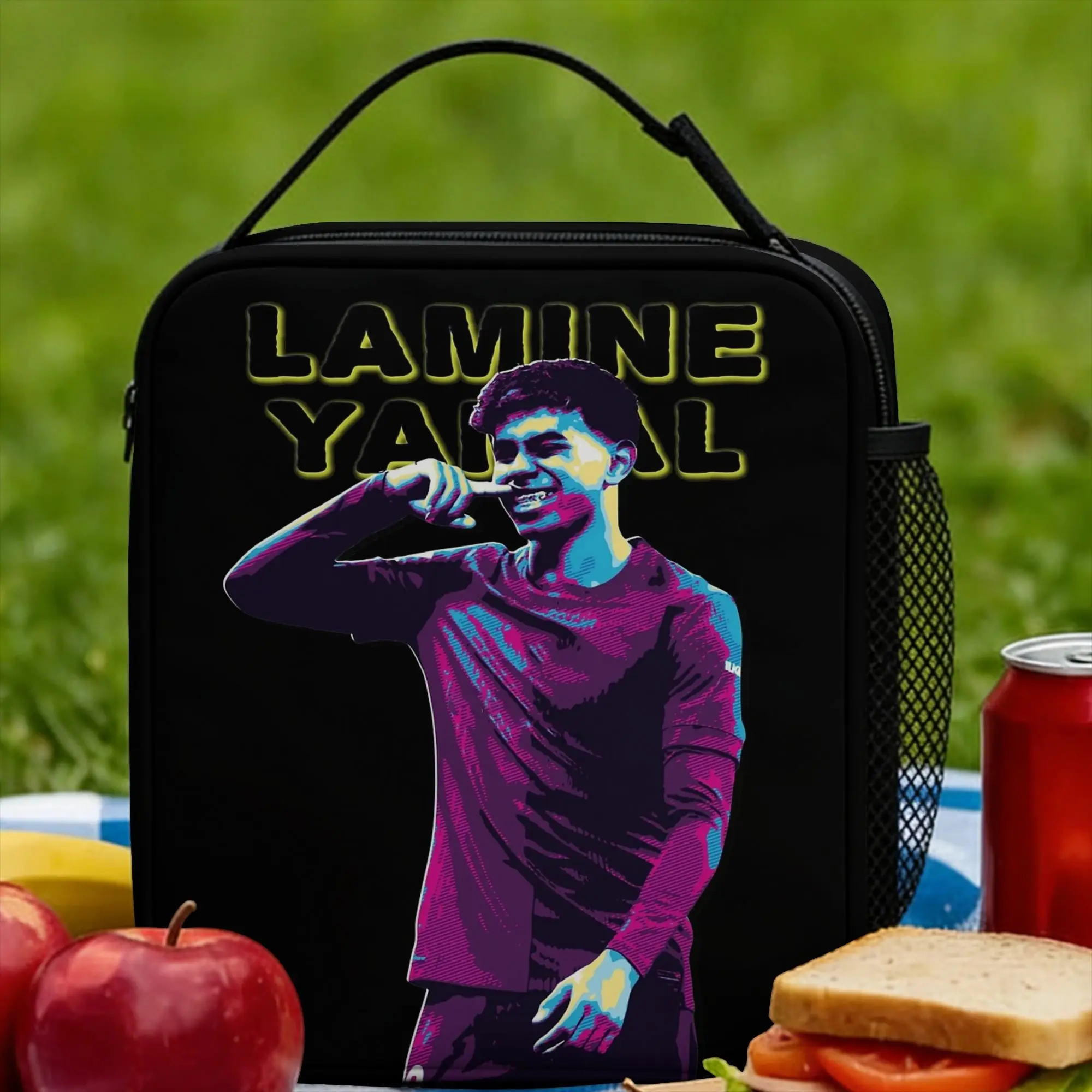 Lamine Y-Yamal Insulated Lunch Bags High Capacity  Soccer Meal Container Cooler Bag Tote Lunch Box Office  Travel Bento Pouch