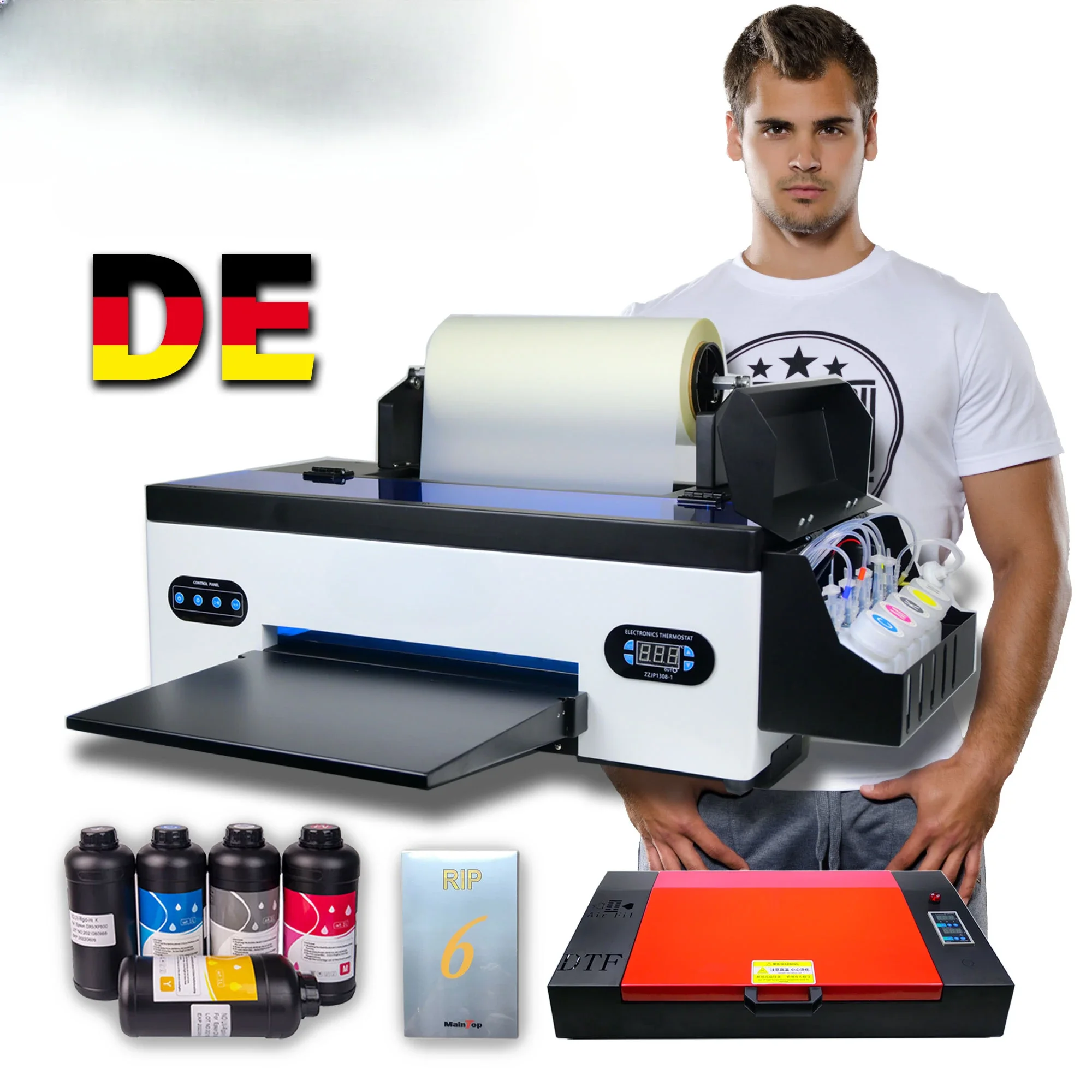 

Fast Shipping Dtf Printer Any Fabric Printing dual xp600 A2 A3 Dtf Printer Printing Machine 60cm with Shaker Powder Machine