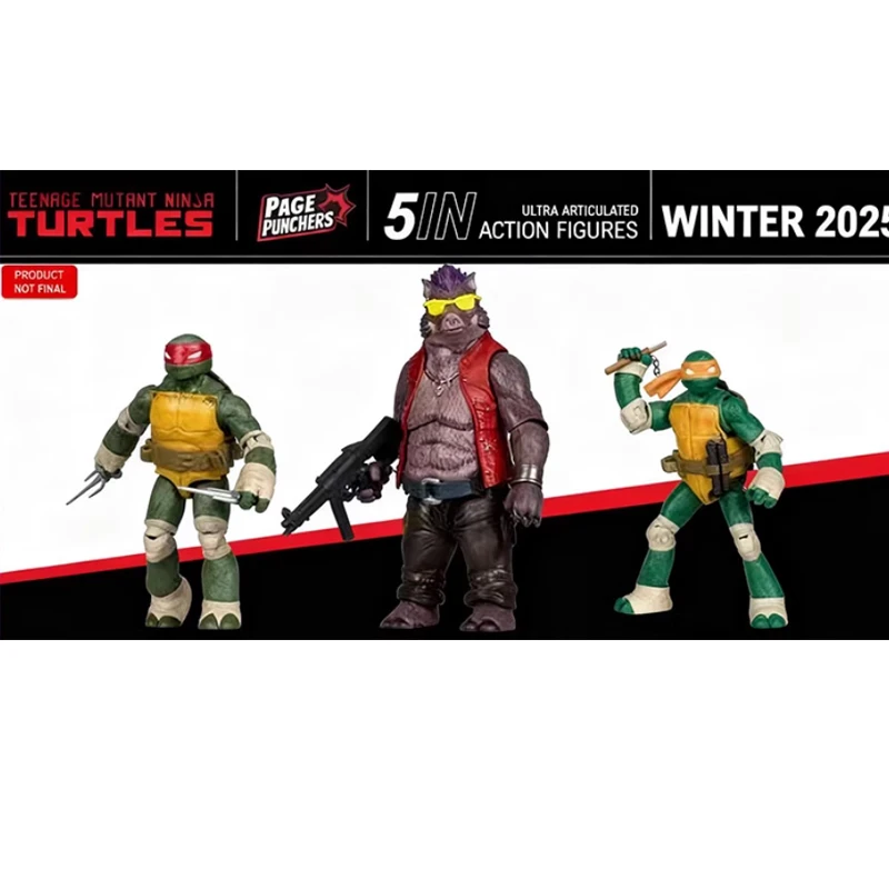 

McFarlane Toys Teenage Mutant Ninja Turtles Rocksteady/Raphael/Michelangelo 5-дюймовые фигурки TMNT Модель куклы