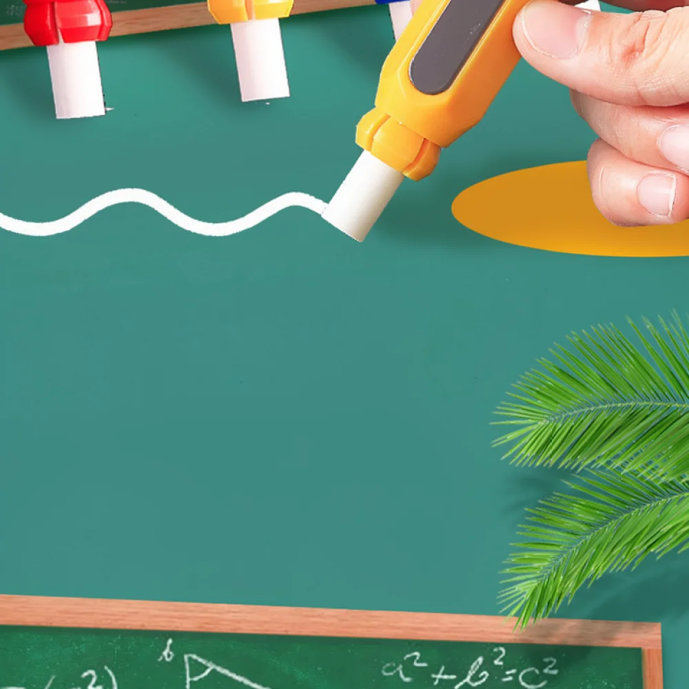 Dustless Chalk Dispenser Plastic Clip Clean Hands Writing Tool For Office School Blackboard Presentation Equipment
