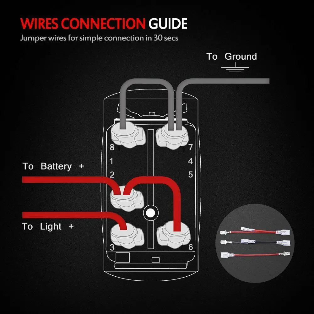 UTV Light Switch For Polaris Sportsman RZR Ranger General Can Am Maverick Commander Rocker Toggle 12V Led Light Bar Switch