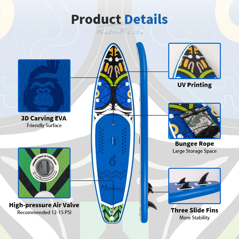 Feath-R-Lite Inflatable Stand Up Paddle Board 335cm 11 'SUP Board
