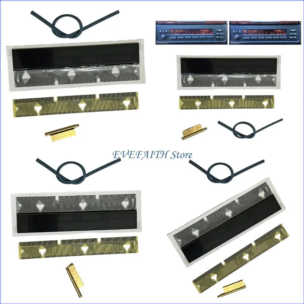 

124B High Resolution Clear View LCD Display Module And Connector Cable For E38 E39 Dashboard Instruments Gauge Cluster Repair