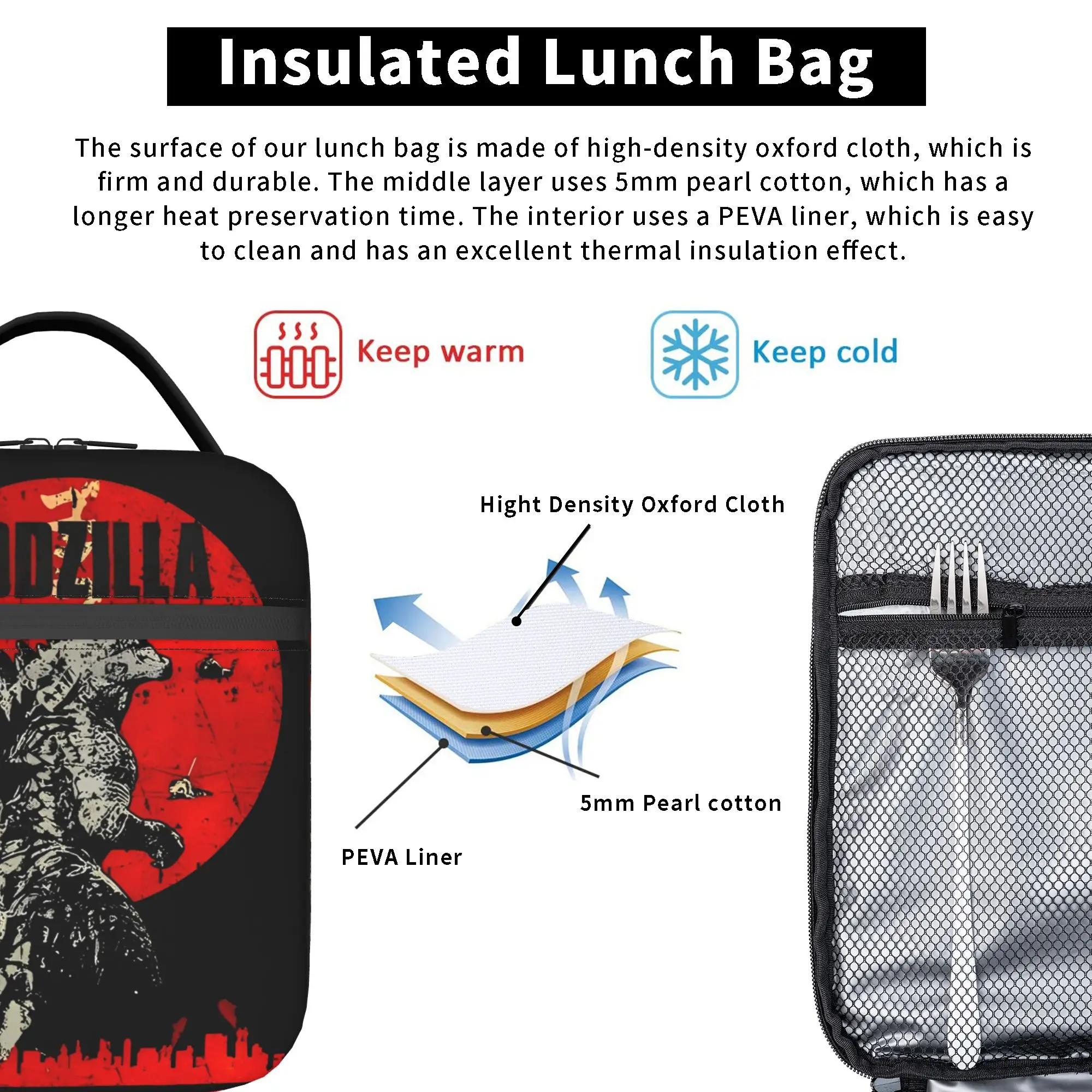 Godzillaed geïsoleerde lunchta - Tote Bag Sublimation recensie en prijs