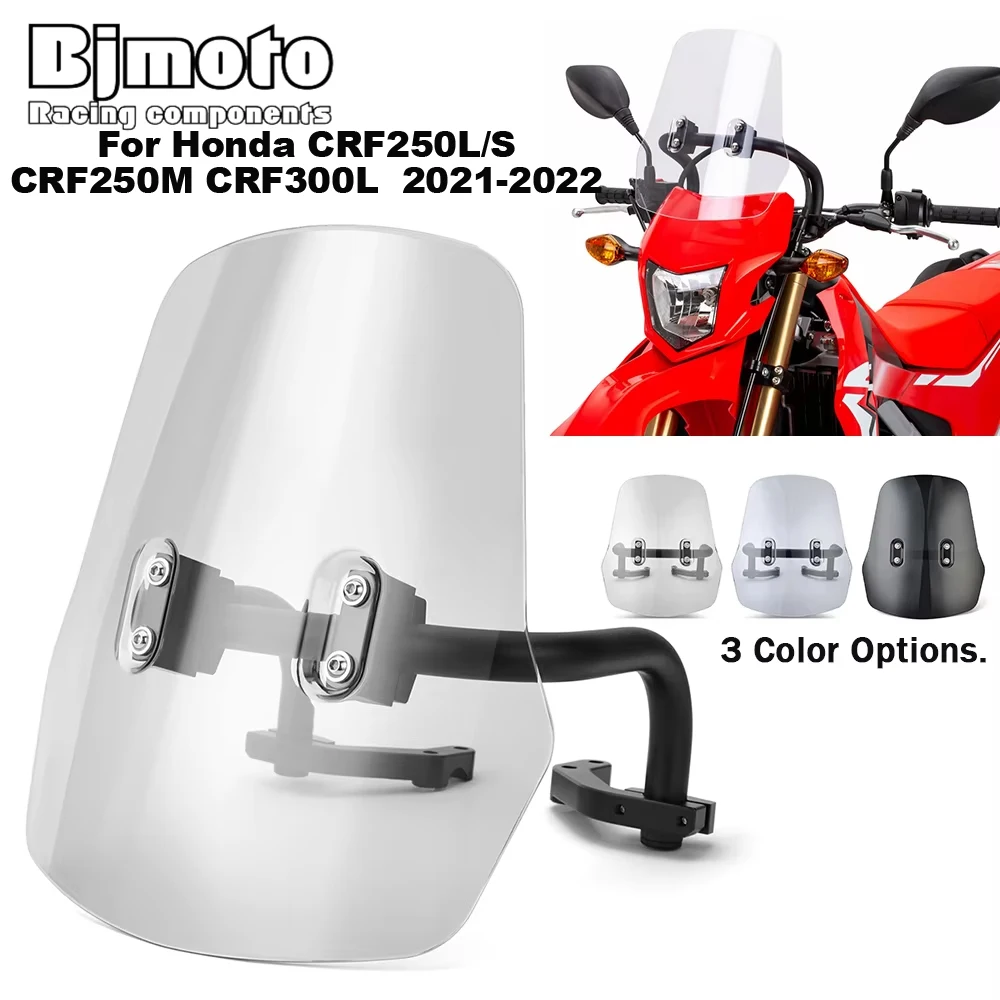 

Motorcycle Windshield For Honda CRF250L/S CRF250M CRF300L 2021-2022 Windscreen Wind Deflector Shield