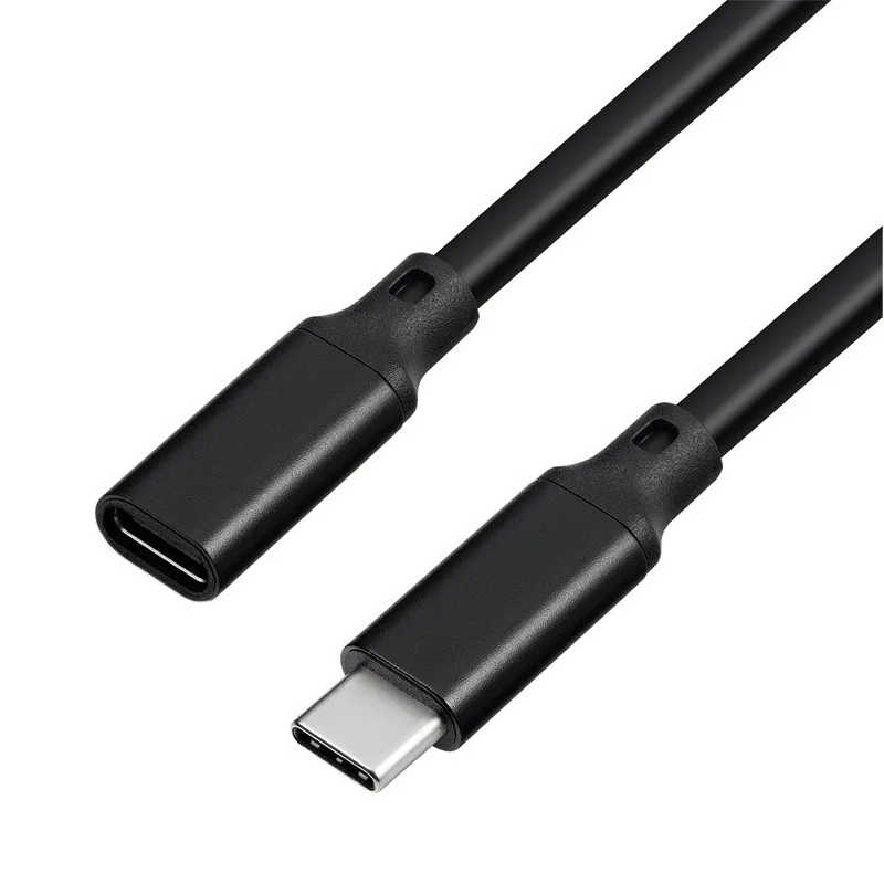 20Gbps USB C 3.2 Extension Cable, 90 Degree USBC 3.2 Gen2 Type-c Male to Female Extender 4K@60Hz 100W Charging 0.2M 0.5M 1M 2M