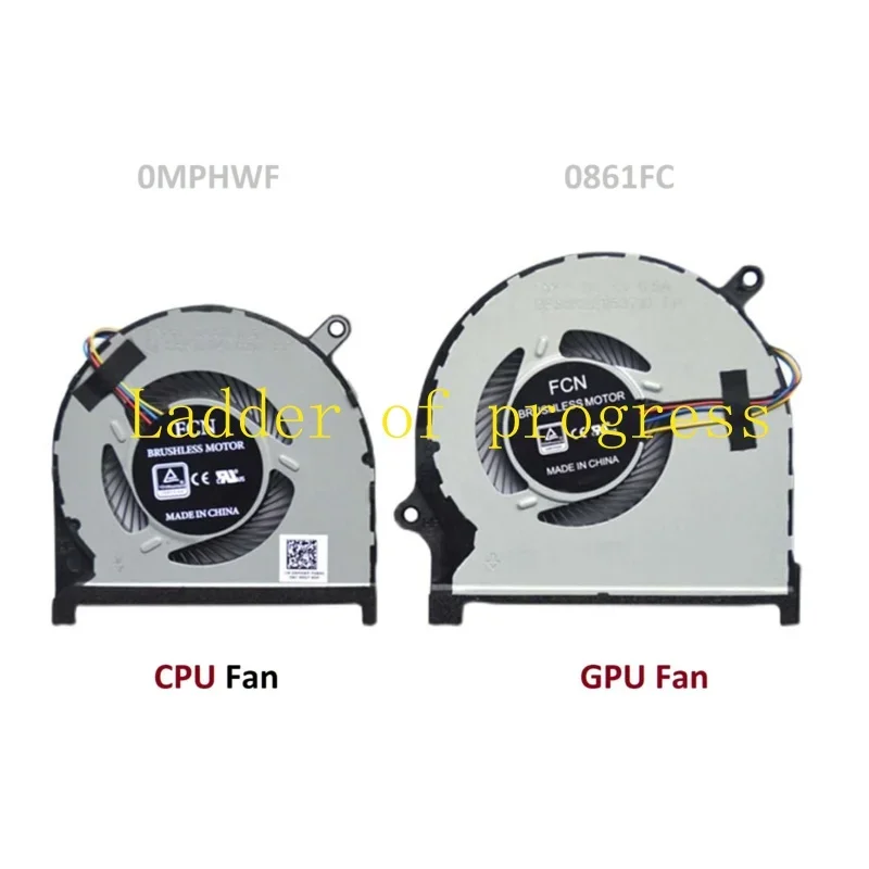 CN-0MPHWF CN-0861FC For DELL INSPIRON 7590 7591 P83F Laptop CPU & GPU Cooling Fan