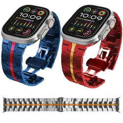 아이언 맨 시계 밴드 스테인레스 스틸 시계 스트랩 apple watch S10 46mm iwatch 시리즈 ultra9 8 7SE 시계 팔찌 밴드 45mm 40mm