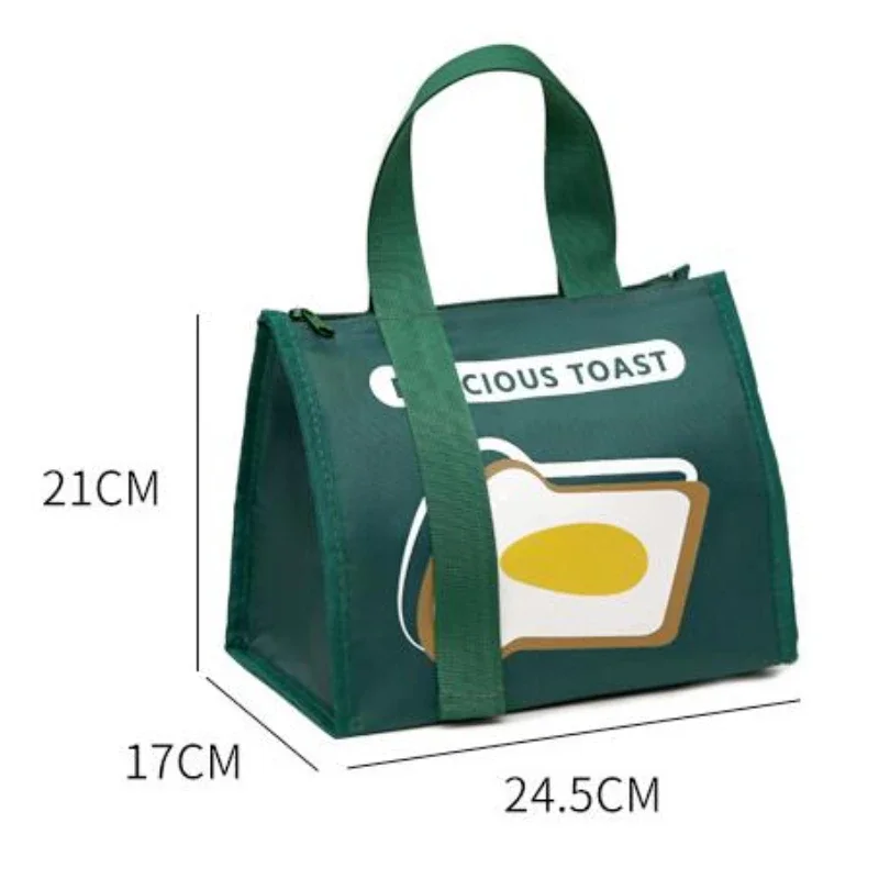 Portable Thermal Lunch Box Bags for Women Kids Food Storage Handbags Travel Picnic Pouch Insulated Cooler Bento Bag