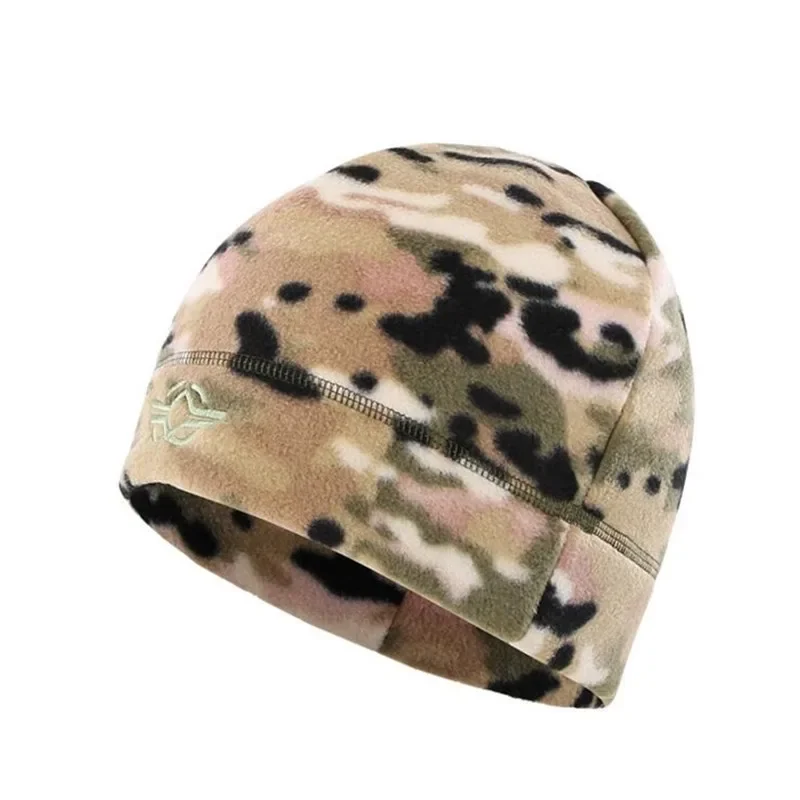 56-60cm Outdoor Training Camouflage Thermal Windproof Fleece Hat Men Winter Cycling Camping Hunting Thick Warm  Tactical Cap