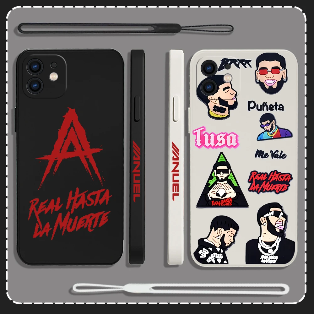 Anuel AA Real Hasta La Muerte Phone Case For iPhone 15 14 13 12 11 Pro Max Mini X XR XSMAX SE 8 7 6S Plus Liquid Silicone Cover