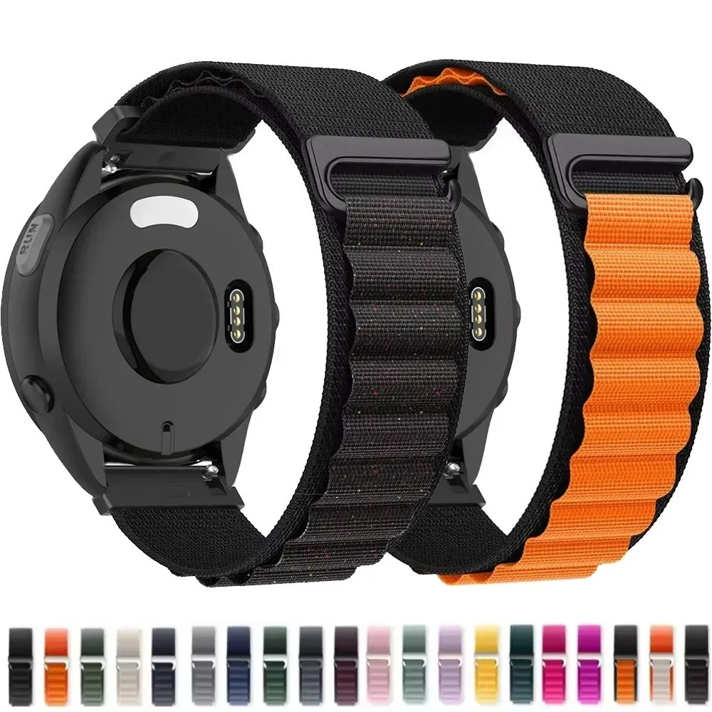 20 mm 22 mm Nylonarmband für Garmin Forerunner 570 42 mm 47 mm 970 55 165 265 965 Bequemes Band Garmin Active 6-5/Vivoactive 6-5
