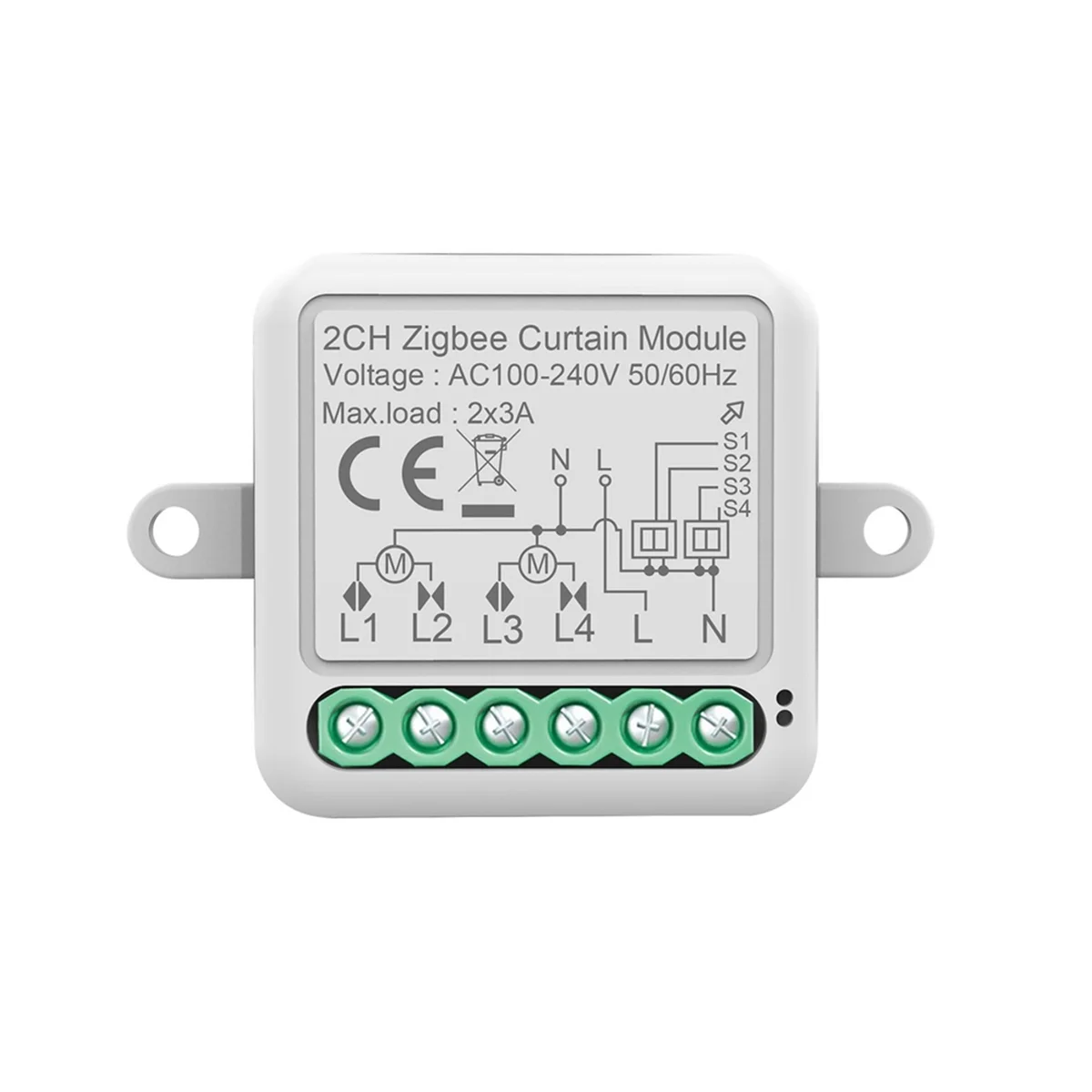 Sale Tuya Zigbee Smart Curtain Switch Module 2CH Intelligent Circuit Breaker Support APP Remote Control for Curtain Switch