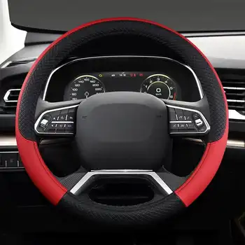 Kryt volantu auta Prodyšný kožený protiskluzový kryt volantu Univerzální kryt posilovače kola pro Mercedes Benz AMG ABCES Třída W204 8 nejlepší prodej Kryt volantu W204 - №2