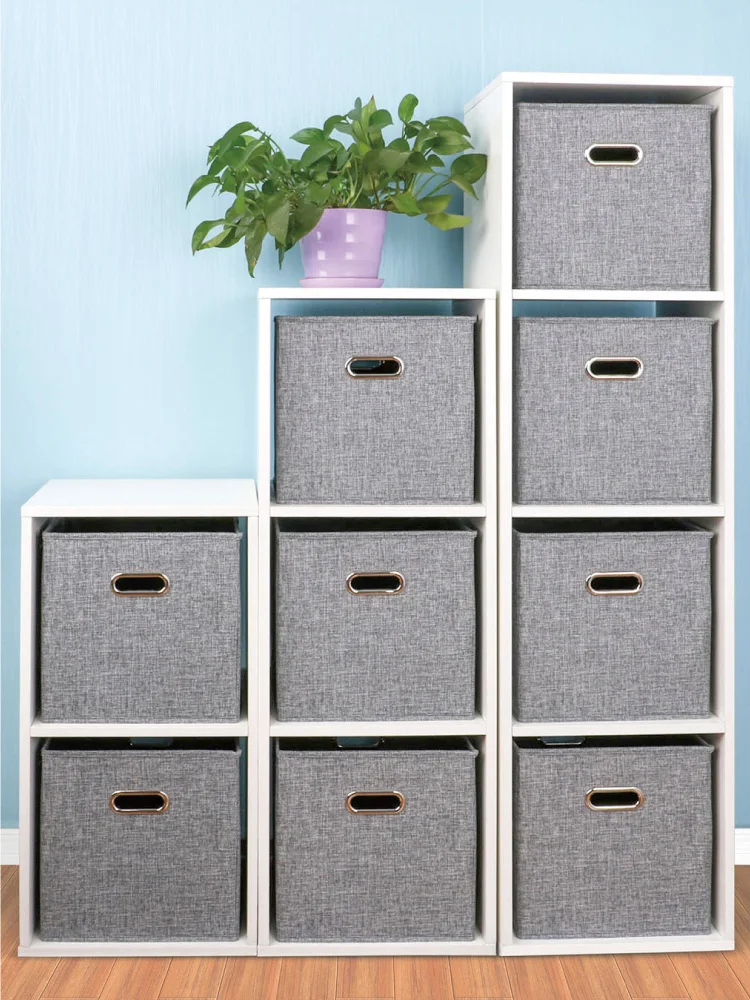 

School Office Supply Storage Box Square id Organizer for Stationery Miscellaneous Items Document Sorting Basket