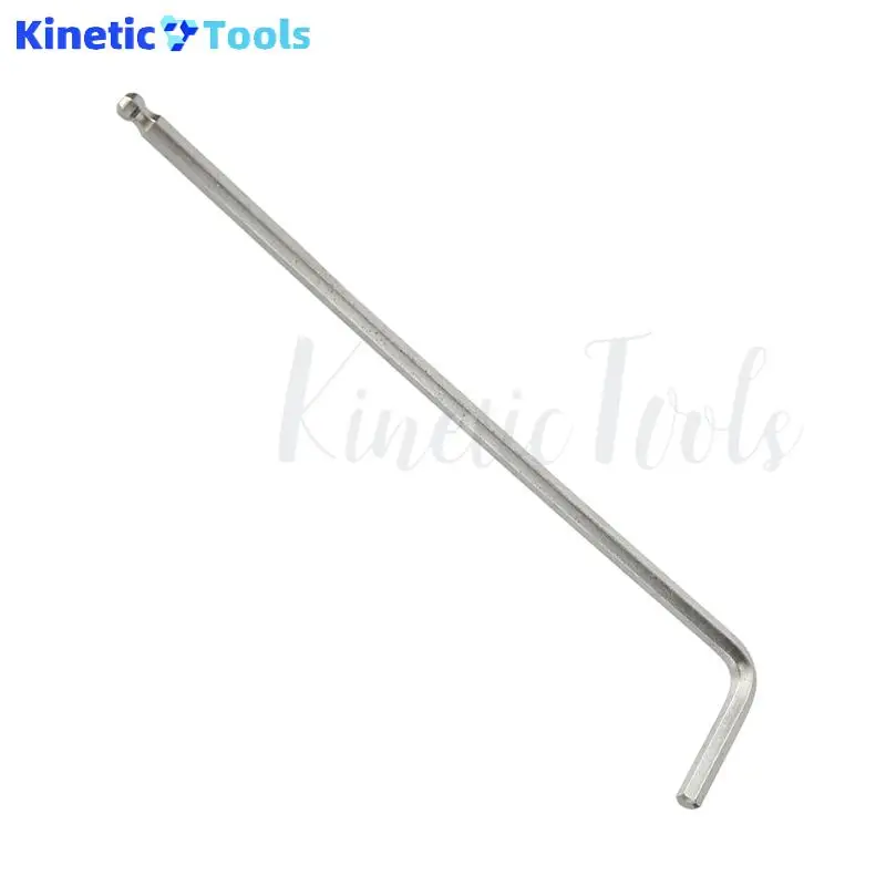 Vernickelter verlängerter Sechskantschlüssel mit Kugelkopf, runder Kopf, Kugelkopf, Sechskant-Innensechskantschlüssel mit Löffelkante