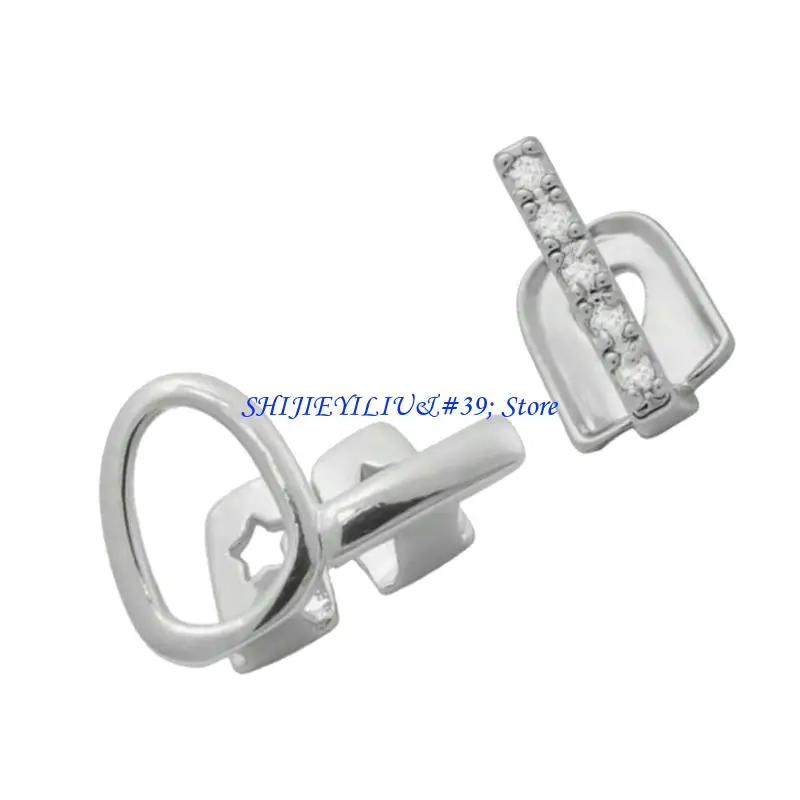 E21F Versatile Double Material Teeth Jewelry Electroplated Steel Brass Piercing Lightweight