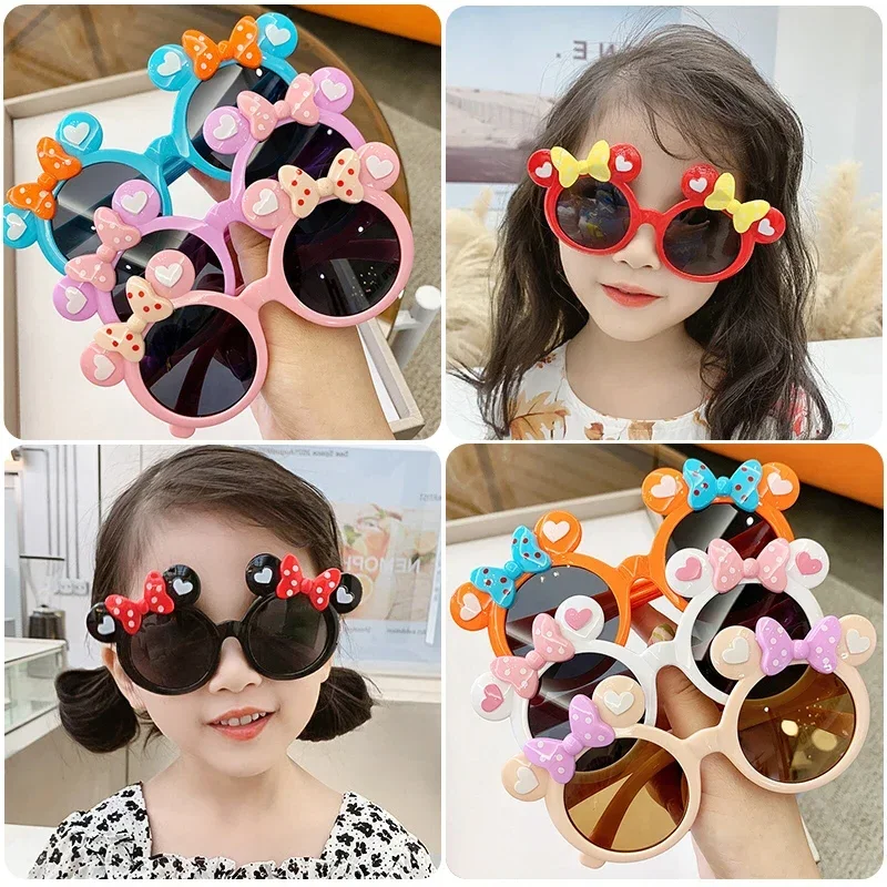 INS Lovely Kids Sunglasses Bear Shape Frame Girls Children Sun Glasses Round Street Beat Baby Boy Eyeglasses Cute Shade