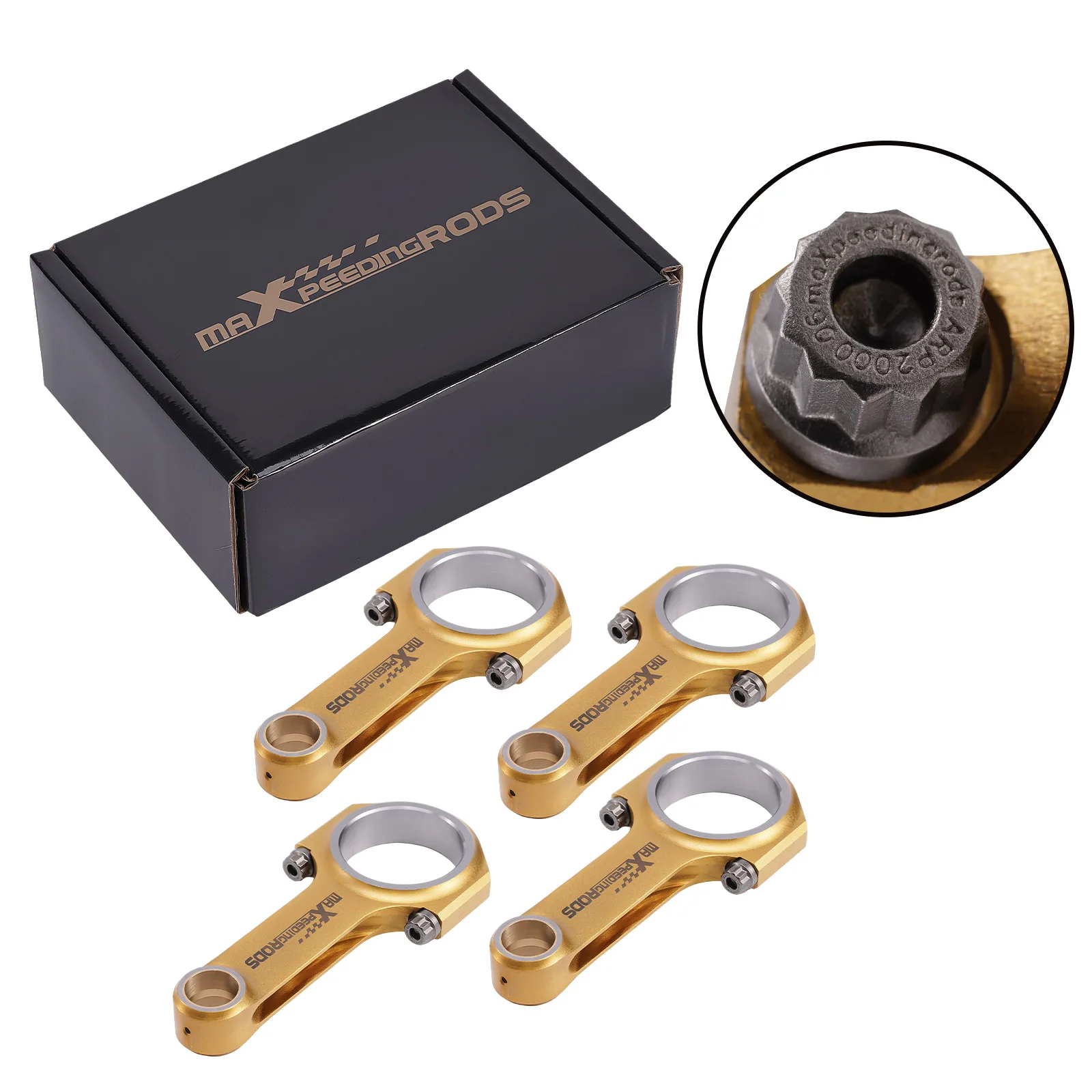 

MaXpeedingrods Titanized Forged Connecting Rods ARP 2000 Bolt For Porsche 912 356 1.6 5.354" 136mm