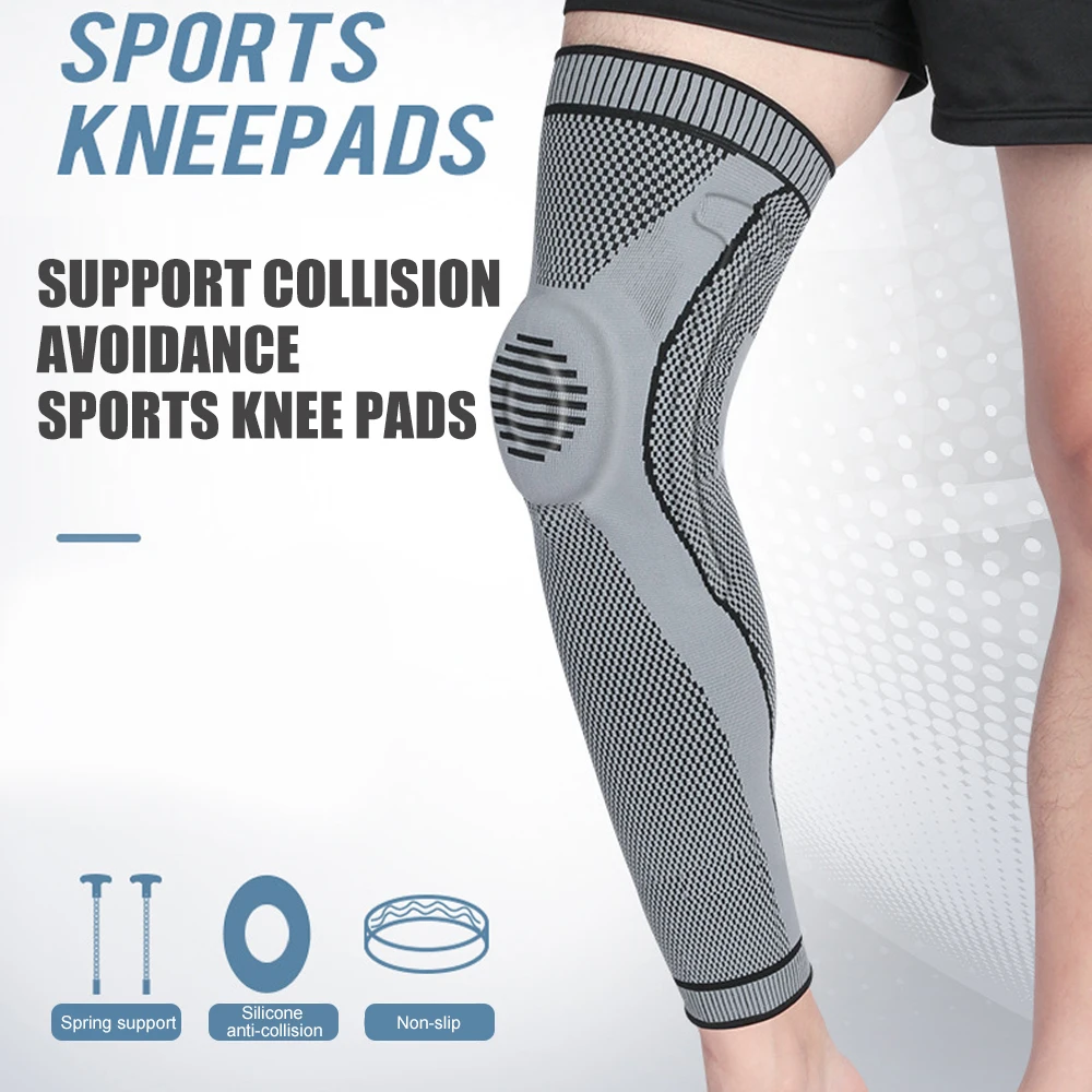 Full Leg Knee Brace Compression Sleeve Support with Patella Gel Pads & Side Stabilizers Protector for Men Women, Injury Recovery