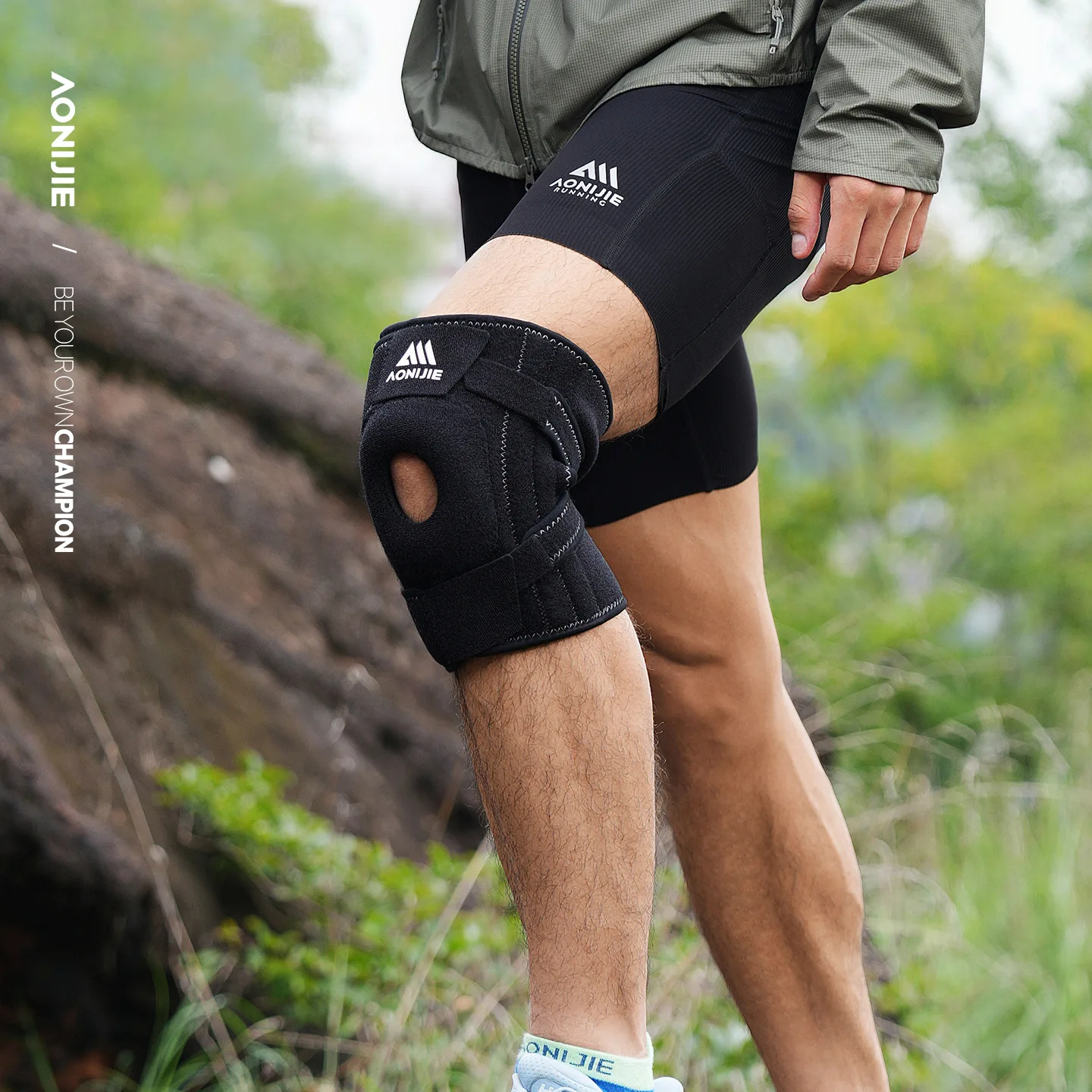 AONIJIE EVA Washer Mountaineering Knee Pads Strong Support Sports Men's and Women's Knee Cover Climbing Skipping Rope Fitness