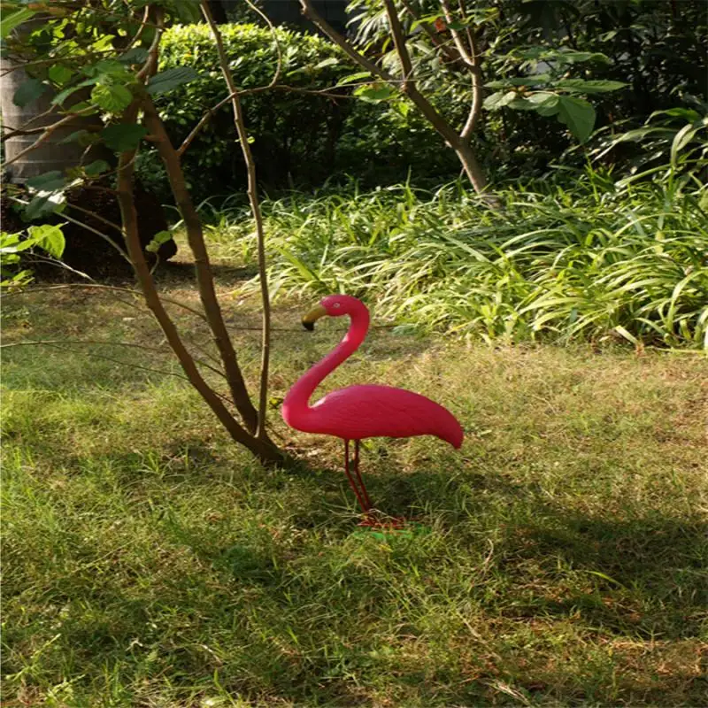 Flamingo Figurine Pink Plastic Lawn Statue Garden Decor for Flamingos Decoration in Outdoor Landscapes