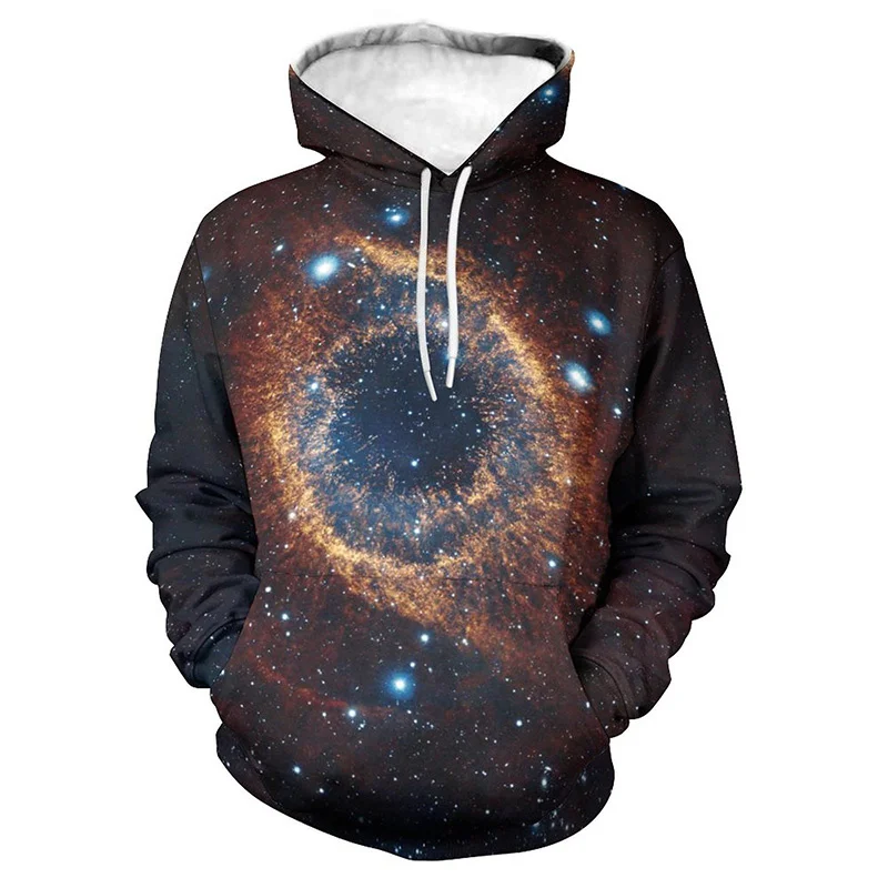 

3D Printed Universe Planet Hoodie For Men Starry Sky Pattern Sweatshirt Casual Unisex Loose Hoodies Street Pullover Long Sleeves