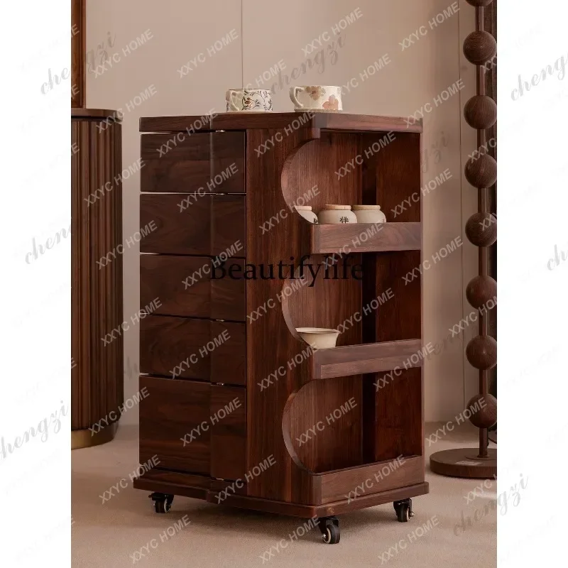 CXDZ North American solid wood cabinet multifunctional storage with multiple drawers and large capacity vintage storage tea cabi