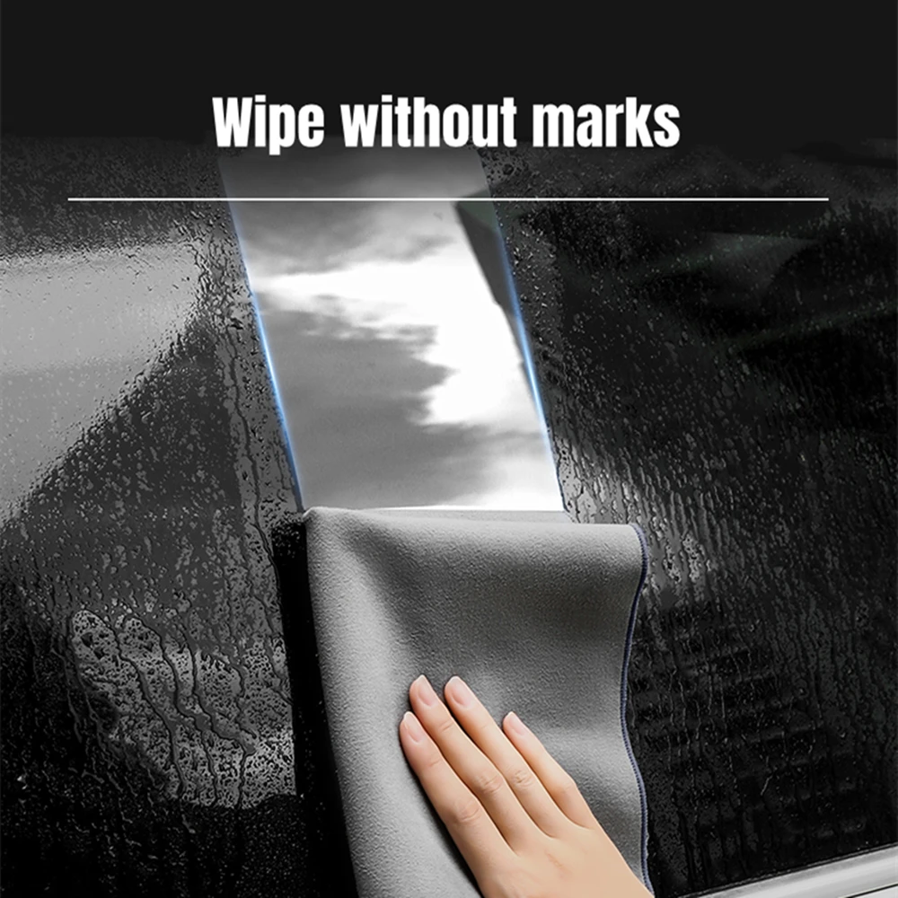 3pcs Car Towel Suede Fabric Wipe Towels Thickened Double Sided Car Wash Towels Beauty Cleaning Cloth Absorbent Microfiber Towel